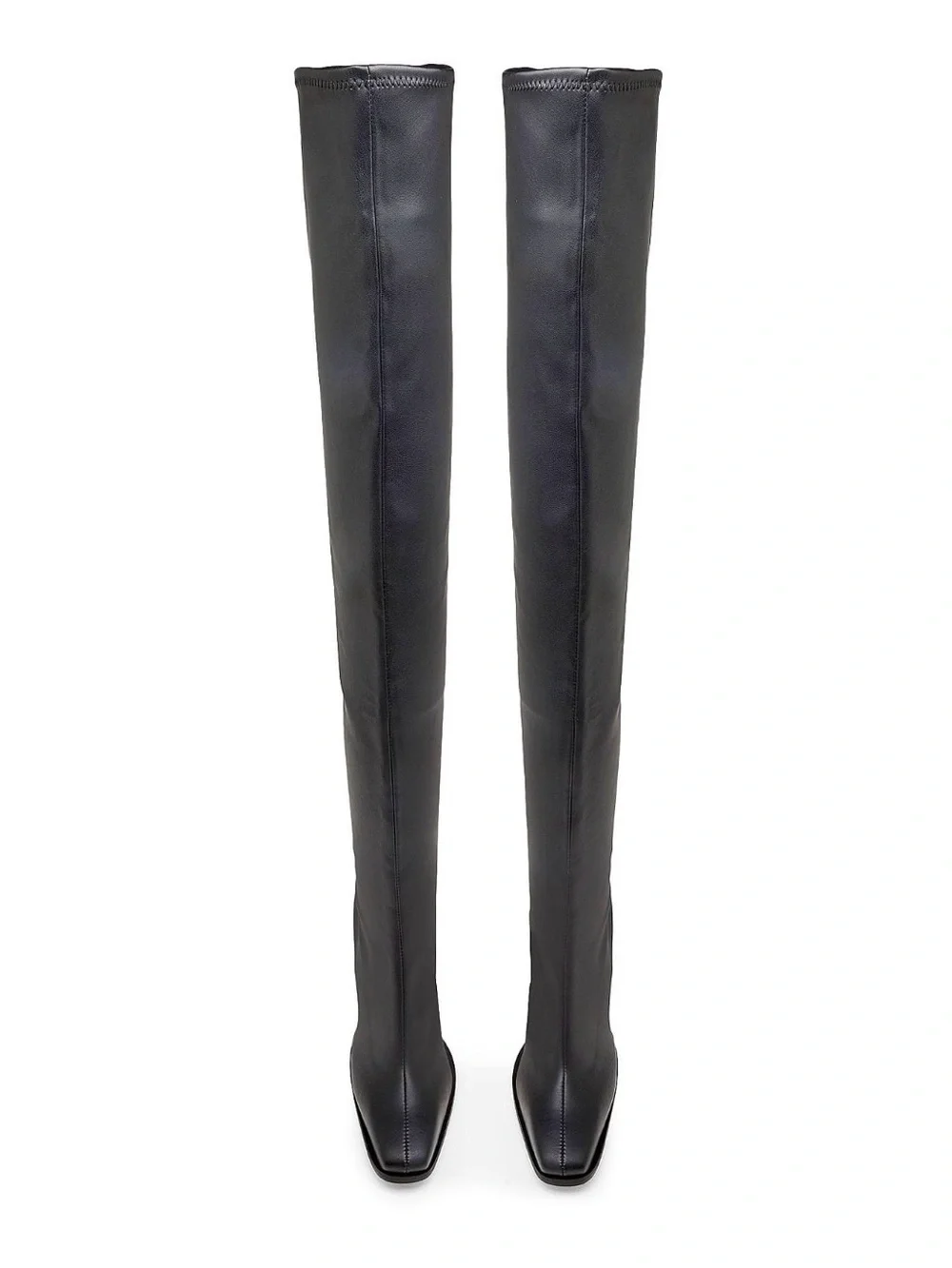 Classic Black Over-the-Knee Heeled Boots
